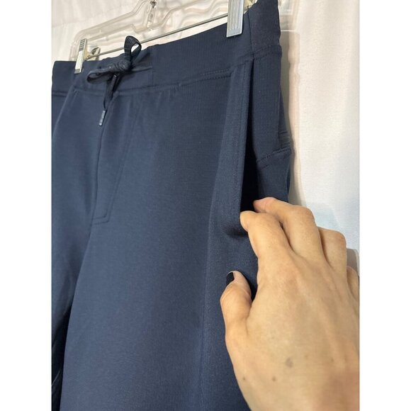 Hylete X-Large Long Mens Navy Joggers With Zippered Pockets & Drawstring Waist - Picture 3 of 6